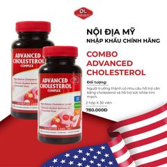 Combo 2 Viên Advanced Cholesterol Complex Olympian Labs - Hỗ Trợ Cân Bằng Cholesterol và Sức Khỏe Tim Mạch