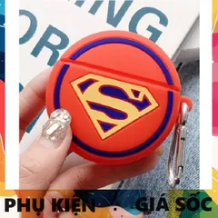 Vỏ Bọc Silicone Dẻo AirPods 1 2 - Thiết Kế SUPER.MAN Đỏ Cho Hộp Sạc Tai Nghe, Phụ Kiện Thời Trang Cho Fan Marvel