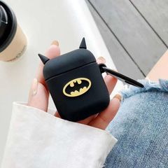 Vỏ Bọc Silicon Dẻo AirPods 1 2 - Nguyên Hộp Sạc Tai Nghe Người Dơi, Phụ Kiện Thời Trang Cho Fan Siêu Anh Hùng