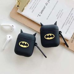 Vỏ Bọc Silicon Dẻo AirPods 1 2 - Nguyên Hộp Sạc Tai Nghe Người Dơi, Phụ Kiện Thời Trang Cho Fan Siêu Anh Hùng