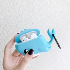 Vỏ Bọc AirPods 1 2 (Cá heo Xanh) Bằng Silicon Dẻo - Phụ Kiện Chất Lượng Cho Hộp Sạc Tai Nghe AirPods