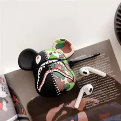 Vỏ Bọc Silicon Mặt Gấu BAPE cho AirPods 1 2 PRO - Bao Sạc Tai Nghe Chất Lượng, Thiết Kế Độc Đáo, Phụ Kiện Thời Trang