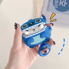 Vỏ Bọc AirPods 1 2 PRO Silicon Dẻo Họa Tiết Stitch Xanh - Phụ Kiện Tai Nghe Chất Lượng Cao