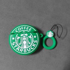 Vỏ Bọc Silicon Dẻo cho AirPods 1 2 STARBUCK TRÒN - Bao Bảo Vệ Hộp Sạc Tai Nghe Chất Lượng Cao