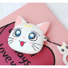 Vỏ Bọc AirPods 1 2 Mèo Mặt Trăng - Bao Silicon Dẻo Chống Va Đập Cho Hộp Sạc Tai Nghe AirPods