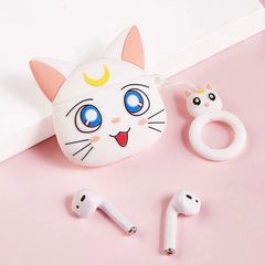 Vỏ Bọc AirPods 1 2 Mèo Mặt Trăng - Bao Silicon Dẻo Chống Va Đập Cho Hộp Sạc Tai Nghe AirPods