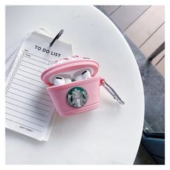 Vỏ Bọc AirPods 1 2 Pro Silicone Hồng Cốc Kem Starbuck - Phụ Kiện Tai Nghe Chất Lượng Cao, Hàng Chính Hãng