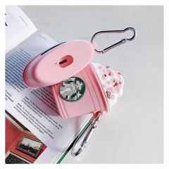 Vỏ Bọc AirPods 1 2 Pro Silicone Hồng Cốc Kem Starbuck - Phụ Kiện Tai Nghe Chất Lượng Cao, Hàng Chính Hãng