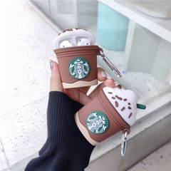 Vỏ Bọc AirPods 1 2 Hình Cốc Kem Starbucks Nâu - Bao Silicon Dẻo Chống Sốc Cho Hộp Sạc Tai Nghe AirPods