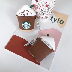 Vỏ Bọc AirPods 1 2 Hình Cốc Kem Starbucks Nâu - Bao Silicon Dẻo Chống Sốc Cho Hộp Sạc Tai Nghe AirPods
