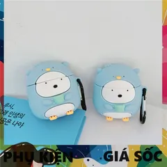 Vỏ Bọc Silicon Chim Cánh Cụt Xanh Cho AirPods 1 2 PRO - Phụ Kiện Tai Nghe Chất Lượng Cao, Thiết Kế Độc Đáo
