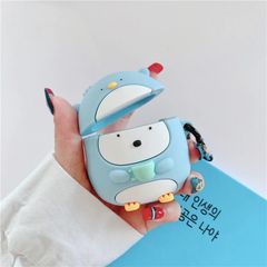 Vỏ Bọc Silicon Chim Cánh Cụt Xanh Cho AirPods 1 2 PRO - Phụ Kiện Tai Nghe Chất Lượng Cao, Thiết Kế Độc Đáo