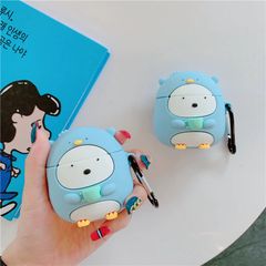 Vỏ Bọc Silicon Chim Cánh Cụt Xanh Cho AirPods 1 2 PRO - Phụ Kiện Tai Nghe Chất Lượng Cao, Thiết Kế Độc Đáo