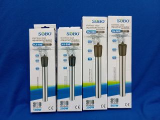 Máy Sưởi Hồ Cá SOBO Full Inox 100W/200W/300W/500W - Thiết Bị Chăm Sóc Cá Cảnh Ổn Định Nhiệt Độ 20-34°C