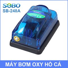 Máy Sủi Khí Oxy SOBO SB-248A & SB-348A - Thiết Bị Cung Cấp Oxy Cho Bể Cá Cảnh, Hồ Thủy Sinh, Kèm Dây Và Quả Sủi