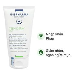 Gel Rửa Mặt Isis Pharma Teen Derm 150ml - Sữa Rửa Mặt Dành Cho Da Mụn Tuổi Teen, Làm Sạch Sâu Và Cấp Ẩm, Không Kích Ứng Da
