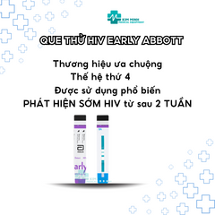 Combo 3 Que Thử Xét Nghiệm HIV Tại Nhà Abbott - Fastep, Checknow, Early Test Chính Xác Cao, Dễ Sử Dụng, Tiết Kiệm Chi Phí