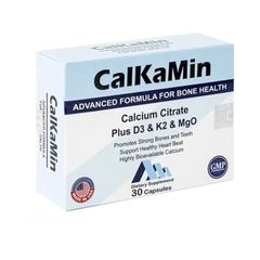 Viên Uống Canxi Hữu Cơ CalKaMin Bổ Sung Canxi, Magie, D3, K2 Cho Bà Bầu - Hỗ Trợ Xương Khỏe Mạnh, Hộp 30 Viên