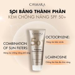 Kem Chống Nắng Casmara Photoaging Control Gel Cream SPF 50+ Bảo Vệ Tối Đa Da Khỏi Tia UV & IR - 50ml Sản Phẩm Chất Lượng Cao
