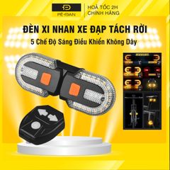 Đèn Xi Nhan Xe Đạp PÊ ĐAN LED Tách Rời Điều Khiển Không Dây IPX4 - Đèn Hậu Thể Thao An Toàn Ban Đêm và Thời Tiết Xấu