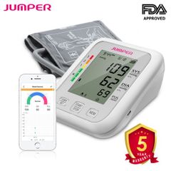 Máy Đo Huyết Áp Bắp Tay Jumper JPD-HA120 - Kết Nối Bluetooth, Màn Hình Lớn, Phát Hiện Nhịp Tim Bất Thường, Bộ Nhớ 99 Lần