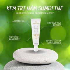Kem Nám Sumdfine White Cream - Chống Nám Tàn Nhang Arbutin 5% 20g, Sáng Da Hàn Quốc, Dưỡng Ẩm Tốt, Phù Hợp Mọi Loại Da