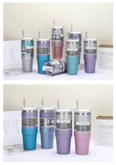 Ly Giữ Nhiệt Kim Tuyến 890ml Inox 304 - Bình Giữ Nhiệt Thái Lan An Toàn, Thiết Kế Độc Đáo, Phù Hợp Mọi Lứa Tuổi