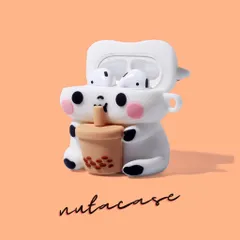 Vỏ Bọc AirPods 1 2 PRO Bò Sữa Cầm Trà Sữa Cute - Bao Silicon Chất Lượng Cao Cho Hộp Sạc Tai Nghe AirPods
