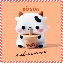 Vỏ Bọc AirPods 1 2 PRO Bò Sữa Cầm Trà Sữa Cute - Bao Silicon Chất Lượng Cao Cho Hộp Sạc Tai Nghe AirPods