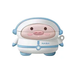 Vỏ Bọc Silicon Dẻo Cho AirPods 1 2 PRO - Thiết Kế HEO NASA Độc Đáo, Phụ Kiện Tai Nghe Thời Trang