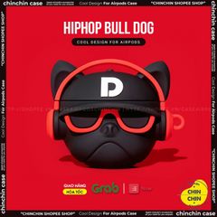 Vỏ Bọc Silicone AirPods 1 2 Chó Bull Hiphop Đỏ - Phụ Kiện Tai Nghe Độc Đáo & Thời Trang