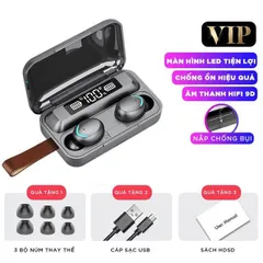 Tai Nghe Bluetooth 5.3 F9 Pro - Âm Thanh HIFI, Chống Nước IPX7, Cảm Ứng 1 Chạm, Pin Dài, Sạc Type C - Âm Thanh Chất Lượng Cao