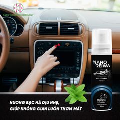 Xịt khử mùi nội thất xe hơi Nano Bạc Reiwa 100ml - Diệt khuẩn, không cồn, an toàn cho trẻ em, hương bạc hà thơm mát