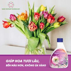 Nước Cắm Hoa Fresh Nano Đồng - Giữ Hoa Tươi Lâu, Không Mùi Hôi, Dưỡng Hoa Bền Màu, An Toàn Cho Trẻ Em, Eco-Friendly 430ml