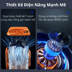 Quạt Mini Đeo Thắt Lưng Tirek F13 - Quạt Tích Điện 10.000mAh, Thiết Kế Đeo Cổ Tiện Lợi, 4 Cấp Độ Gió Mạnh Mẽ, Thời Gian Sử Dụng Dài Hạn