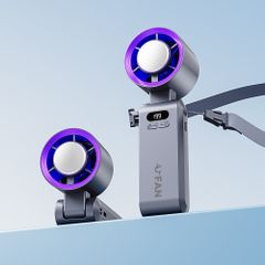 Quạt Tích Điện Mini Tubor Jf137 - Gấp Gọn, Dây Đeo Cổ, Pin 4000mAh, Thời Gian Sử Dụng Lên Đến 21 Giờ, Tiện Dụng Khi Du Lịch