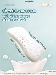 Gối Trẻ Em OFFICE CHILL Cao Su Non 0-8 Tuổi - Gối Ngủ Thoáng Khí, Nâng Đỡ Đầu Và Cột Sống, Giấc Ngủ Ngon Cho Bé