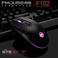 Chuột Chơi Game F102 RGB 3500DPI Fmouse - Thiết Kế Ergonomic Đen Trắng, Dễ Dàng Tùy Chỉnh, Chất Lượng Cao