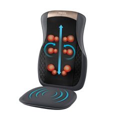 Đệm ghế massage HoMedics MCS-624HJ - Công nghệ Shiatsu Pin Sạc Di Động - Thư Giãn Toàn Bộ Lưng Tại Nhà Hay Văn Phòng