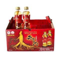 Nước hồng sâm có củ WonKiSam Hàn Quốc hộp 10 chai x 120ml