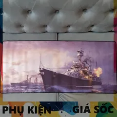 Miếng Lót Chuột Chống Nước Battleship 15 - Pad Chuột Lớn 90x40cm Dày 3mm cho Game Thủ, Cao Su Chống Trượt, Thiết Kế Hình Ảnh Đẹp Mắt