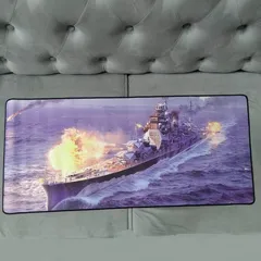 Tấm Lót Bàn Làm Việc Battleship 16 - Kích Cỡ Lớn 90x40cm, Dày 3mm, Di Chuột Dễ Dàng Cho Game Thủ, Chất Liệu Cao Su Bền Bỉ
