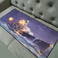 Miếng Lót Chuột Battleship 17 - Pad Chuột Cỡ Lớn 90x40cm Chống Nước, Bàn Di Chuột Chất Liệu Cao Su, Độ Dày 3mm