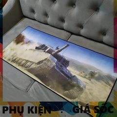 Miếng Lót Chuột Lớn XE TĂNG A50 Chống Nước 90x40cm - Bàn Di Chuột Cao Su Dày Dặn, Tăng Cường Chính Xác Cho Game Thủ