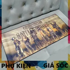 Miếng Lót Chuột Lớn PUBG 52 - Pad Chống Nước 90x40cm, Dày 3mm Cho Game Thủ, Bề Mặt Trơn, Chất Liệu Cao Su Chống Trượt