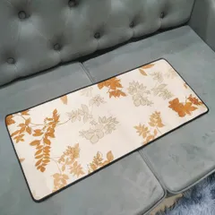 Tấm Lót Bàn Làm Việc Hoa Nâu 70x30cm - Chống Nước, Chống Trầy, Dễ Dàng Di Chuột Cho Game Thủ, Cao Su Dày 3mm