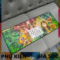 Tấm Lót Bàn Làm Việc Hải Tặc One Piece 35 - Kích Cỡ Lớn 80x30cm, Dày 3mm, Chống Nước, Chống Trầy, Bề Mặt Trơn Nhẵn