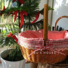 Giỏ Mây Tre Thủ Công Vintage Nhỏ Xinh - Phụ Kiện Chụp Ảnh Dã Ngoại, Decor Tết và Noel, Đựng Đồ Thông Minh