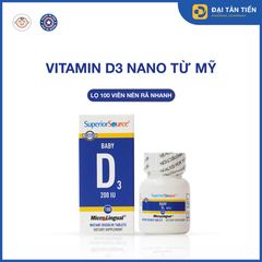 Viên vitamin D3 Baby 2000IU của Mỹ