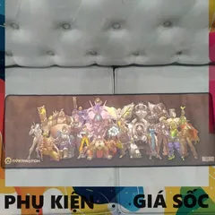 Miếng Lót Chuột Overwatch 8 - Pad Chuột Cỡ Lớn 90x30cm Chống Nước, Đế Cao Su, Thao Tác Chính Xác Cho Game Thủ